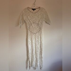 For Love & Lemons Elegant Lace White Dress XS